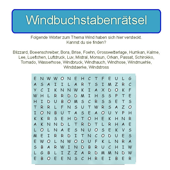 Rtsel | Wilder Wind Rtsel | Wilder Wind